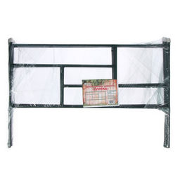 Ограждение декоративное, 45×335 см, 5 секций, металл, зелёное, «Плитка»