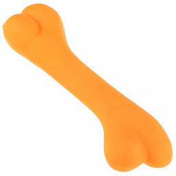 Игрушка для собаки "Косточка мини" 12х4х2см, полипропилен, цвета микс (розовый, зеленый, ярко-оранжевый), "Пэт тойс (Pet toys)" (Китай)