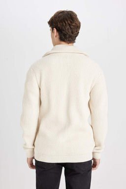 Кардиган стандартного кроя с высоким воротником - Defacto фото 6