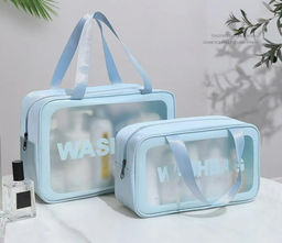 Дорожная прозрачная сумка WASH BAG 30*20см (3156) Голубая - Мой органайзер фото 2