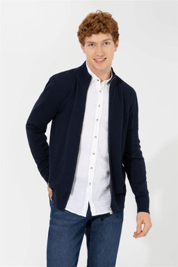 Мужской темно-синий трикотажный кардиган Basic - U.s. polo assn фото 9