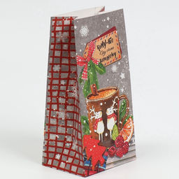 Цена за 10 шт. Пакет подарочный без ручек новогодний «Кому‒то ну очень хорошему», 10×19.5×7 см