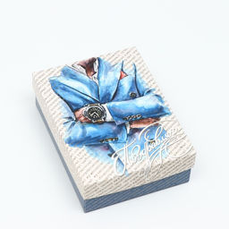 Цена за 5 шт. Подарочная коробка Мужская, 16,5 х 12,5 х 5,2 см - UPAK LAND фото 2