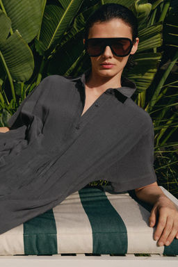 VESTIDO CAMISERO ZW COLLECTION / Gris - Zara фото 9
