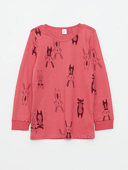 Bisiklet Yaka Bask?l? Uzun Kollu K?z ?ocuk Pijama Tak?m? - Waikiki фото 2