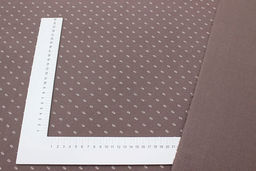 Теплый хлопок Мелкие белые веточки цв.т.кофейно-розовый, ш.1.50м, хлопок-100%, 160гр/м.кв - Купава фото 4