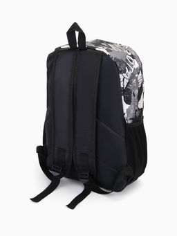 Рюкзак школьный на молнии, с карманами, с принтом, размер 30?13?42 см, голубой/серый