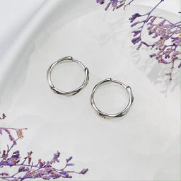 Швензы серьги "Конго" родированные