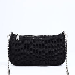 Сумка-багет на молнии, длинный ремень, цвет чёрный - Simaland фото 3