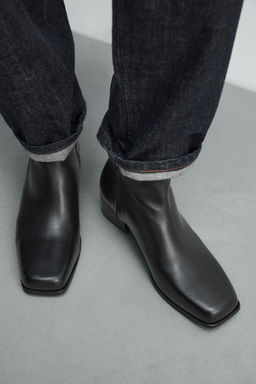 LEATHER HEELED BOOTS - Zara фото 3