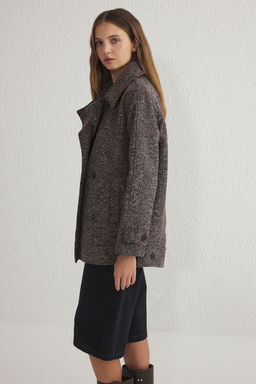 Trendyolmilla Kahverengi Oversize Genis Kesim K?rc?ll? Kase Kaban TWOAW24KB00176  фото 2