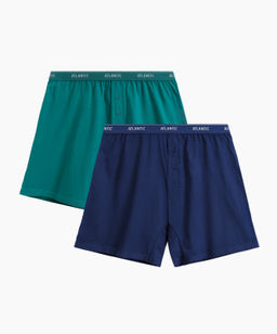 ATLANTIC 2RMX-001 Трусы боксеры - набор (2 шт.) бирюзово-зеленый + темно-голубой