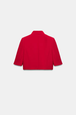 BLAZER CROPPED MANGA CORTA ZW COLLECTION / Rojo - Zara фото 6