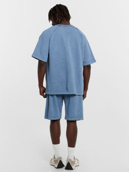 Комплект мужской синий: футболка и шорты варка на шторме 191011