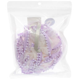 Цена за 3 шт. Мочалка нейлоновая "Premium - SEFORA", цвет сиреневый, d-11см, 50гр, (ZIP пакет)