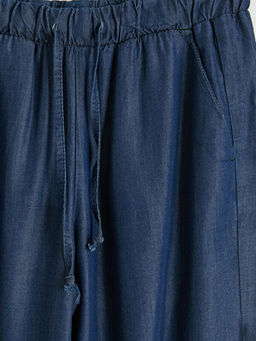 Beli Lastikli Wideleg Kad?n Jean Pantolon