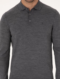 F_me Regular Fit Y_n Kar___ml_ Polo Yaka Basic Triko Kazak - Cacharel фото 6