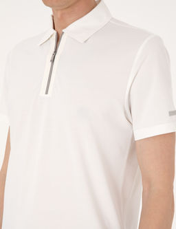 Ekru Ultralight Kuma_ Slim Fit Polo Yaka Ti__rt