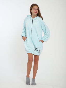 Халат "Лапки" бирюза