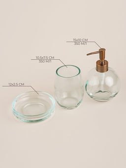 Аксессуары для ванной SL Home, 3 предмета, дозатор, мыльница, стакан