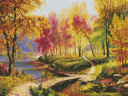 Вышивка крестиком 40х50см, Осень