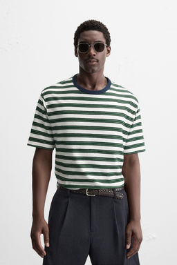 STRIPED JACQUARD T-SHIRT - Zara фото 2