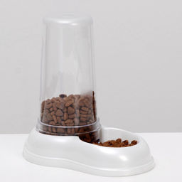 Автопоилка - автокормушка, 600 мл, белая перламутр