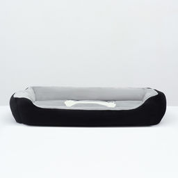 Лежанка-диван Косточка, 60 х 45 х 15, серо-чёрная - Simaland фото 2