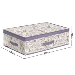 VAL LV-BOX-LD Короб стеллажный с двойной крышкой, 58*40*18 см, LAVANDE, шт
