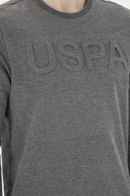 Мужской базовый свитшот антрацитовый меланж Неожиданная скидка в корзине - U.s. polo assn фото 7
