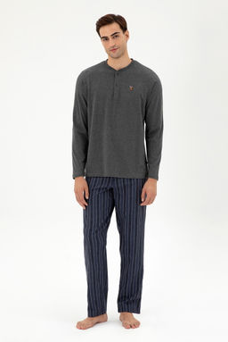 Мужской пижамный комплект антрацитового меланжевого цвета Неожиданная скидка в корзине - U.s. polo assn фото 2