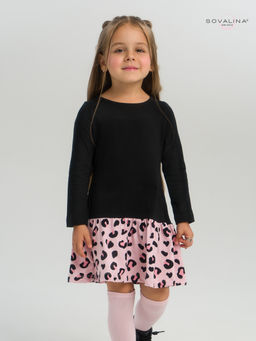 Платье Алиса дл/р черный-нежный леопард - Sovalina фото 14