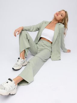 Жакет черный в мелкую клетку удлиненный с отложным воротником - 1001dress фото 11