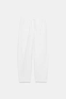 PANTAL?N CINTURA EL?STICA / Blanco - Zara фото 6