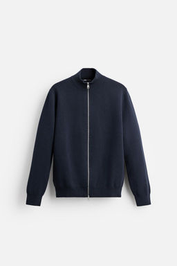 MOCK NECK CARDIGAN WITH ZIP - Zara фото 7