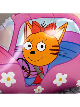 Воздушный шар фольгированный 3D 29" «Три Кота. Карамелька в машине»