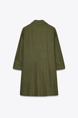 DOUBLE-BREASTED LINEN BLEND BLAZER - Zara фото 14
