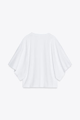 WASHED CAP SLEEVE T-SHIRT - Zara фото 7