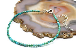 Браслет из бирюзы шарик гр.2мм, 18см