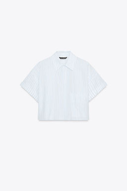 POPLIN CROP SHIRT