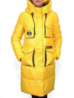 2187 YELLOW Куртка зимняя женская AIKESDFRS (200 гр. холлофайбера) - Fashion фото 2