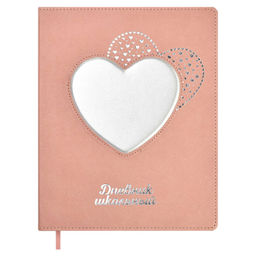Дневник школьный арт. 62200 / 15 СЕРДЦЕ (кожзам: А5+; твёрдый переплёт, материал обложки: искусстве