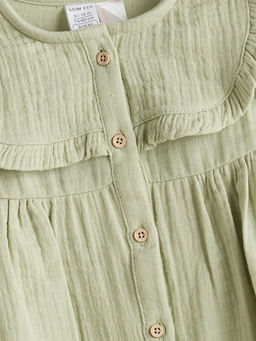 Bisiklet Yaka K?z Bebek M?slin Elbise