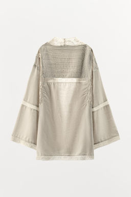 LIMITED EDITION PLEATED LACE ROBE - Zara фото 5