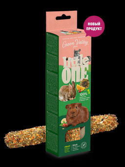 Палочки Литтл Ван Зеленая долина 180г д/грызунов фрукты, 1, 8 упак кор