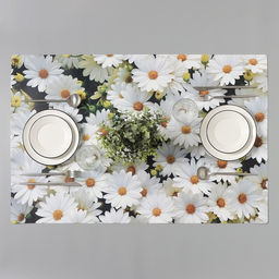 Цена за 10 шт. Салфетка сервировочная на стол «Ромашки», 60×90 см