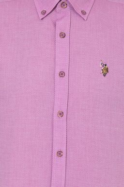 U. S. Polo Assn / Мужская фиолетовая рубашка Uzunkol Basic - U.s. polo assn фото 6