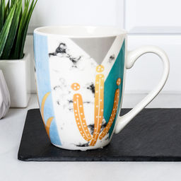 Кружка 350 мл Листья Акварель фарфор арт. G912 (736170)