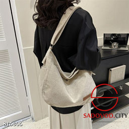 Вельветовая вместительная сумка