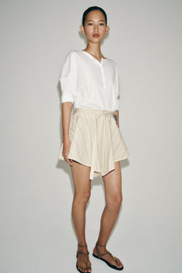 SHORTS PLIEGUES RAYAS ZW COLLECTION / rayas - Zara фото 6